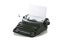 Vintage portable typewriter with paper