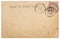 Vintage postcard letter stamp Used paper background