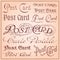 Vintage postcard lettering vector