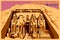 Vintage poster of Abu Simbel Temples in Nubia famous monument in Egypt