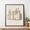 Vintage Poster Design: Majestic Castle Sketch With Playful Ironic Twist