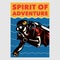 Vintage poster design spirit of adventure