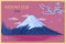 Vintage poster of Mount Fuji in Tokyo, Japan