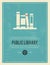 Vintage poster for public library