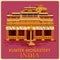 Vintage poster of Rumtek Monastery in Sikkim famous monument of India