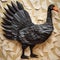 Vintage Poster Of Weaver Creating Origami Turkey In Shape Of Black Swan