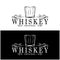 Vintage premium whiskey logo label with glass or beer. for drinks, bars, clubs, cafes, companies