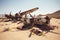 vintage propeller planes decaying in desert