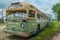 Vintage public transportation bus retro