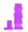 Vintage purple building blocks isolated on white