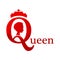 Vintage queen silhouette.