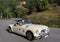 Vintage race rally cars.Historic car Mg