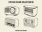 Vintage Radio Collection Vector Hand Drawn