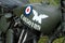 Vintage RAF Motor cycle detail.