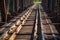 Vintage railway trestle crossing the Allegheny river