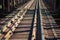 Vintage railway trestle crossing the river