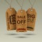 Vintage realistic wooden sale tags