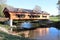 Vintage Rebuilt Cedar Covered Bridge