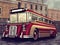 Vintage red bus
