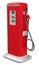 Vintage Red fuel pump isolated over white