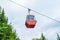 Vintage red gondola of Mount Katrin cable car, Austria