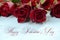 Vintage red roses gift with sample text