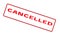 Vintage red rubber stamp cancelled isolated on white background. Vector illustration