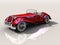 Vintage red sports car 3D model