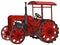 Vintage red tractor