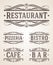 Vintage restaurant and cafe signs