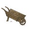 Vintage retro autumn wooden rustic vegetable cart