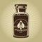 Vintage Retro Bottle of Poison Illustration