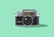 Vintage and retro camera, flat style, colorful, analogue or classic film camera vector icon for info graphics, websites, mobile