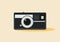 Vintage and retro camera, flat style, colorful, analogue or classic film camera vector icon for info graphics, websites, mobile