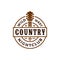 Vintage retro Classic country music, guitar vintage retro Emblem Badge Label Stamp logo design