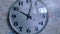 Vintage Retro Clock with a White Dial. Ten O'clock. Time Stopped. Zoom. Close-up