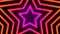 Vintage Retro Colorful Glowing Star Tunnel Background Loop.