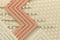 vintage retro cream color pattern background line and dot 3d rendering