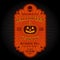 Vintage Retro Halloween Party Invitation Label