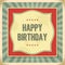 Vintage retro happy birthday card