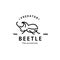 vintage retro hipster beetle logo