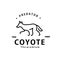 vintage retro hipster coyote logo