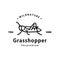 vintage retro hipster grasshopper logo