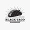 Vintage retro hipster Taco logo design vector illustration, mexican culinary food logo design