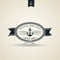 Vintage Retro Nautical Badge with Anchor