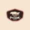 Vintage Retro Pork Butcher Shop Logo Design. With pig icon. Premium, and luxury food logo