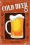 Vintage retro promotional beer poster