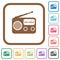 Vintage retro radio simple icons