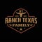 Vintage Retro Ranch Texas family Longhorn, Western State Bull Cow. Letter R,T Vintage Label Logo Design Emblem, Vector