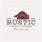 Vintage Retro Rustic Barn Farm logo design Illustration